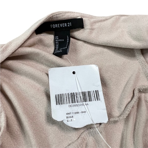 NWT Forever 21 Nude Deep Back Mini Dress - Picture 3 of 6